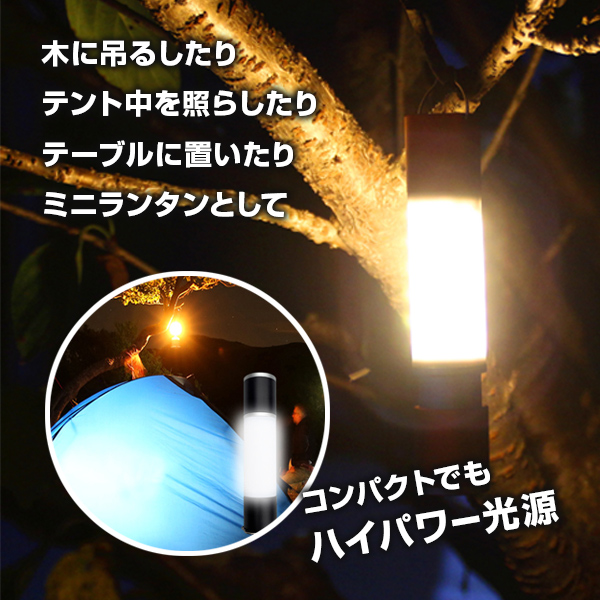 ledランタン 懐中電灯 2個セット ミニマライト モバイルバッテリー