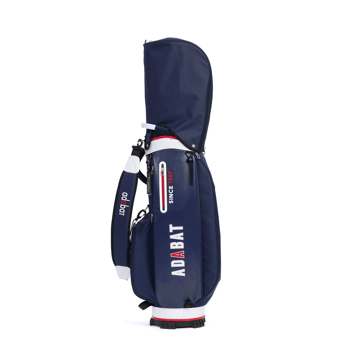 adabatネイビーキャディバッグ，ゴルフバッグ，シューズケース3点