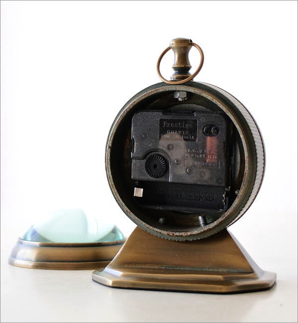 置き時計 置時計 アンティーク おしゃれ アナログ 小さい 羅針盤