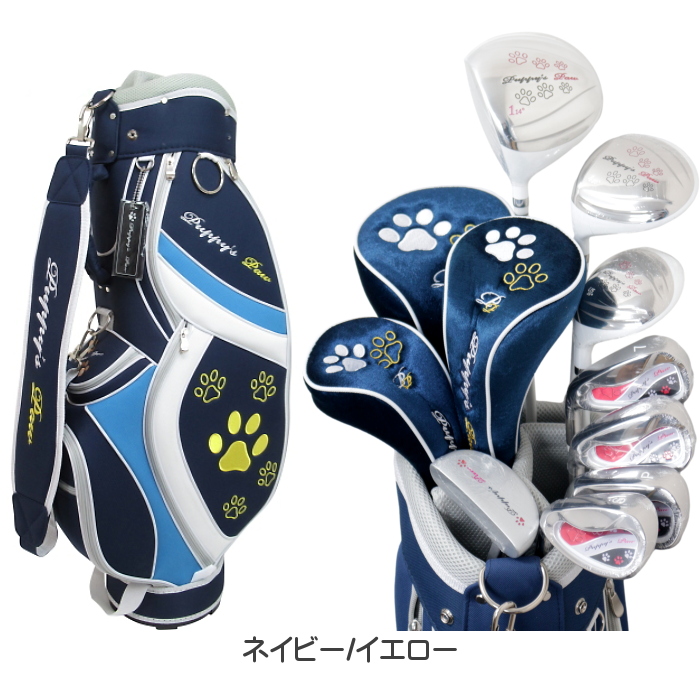 左用 PUPPY'S PAW 仔犬の肉球 レディース ゴルフセット クラブ8本+