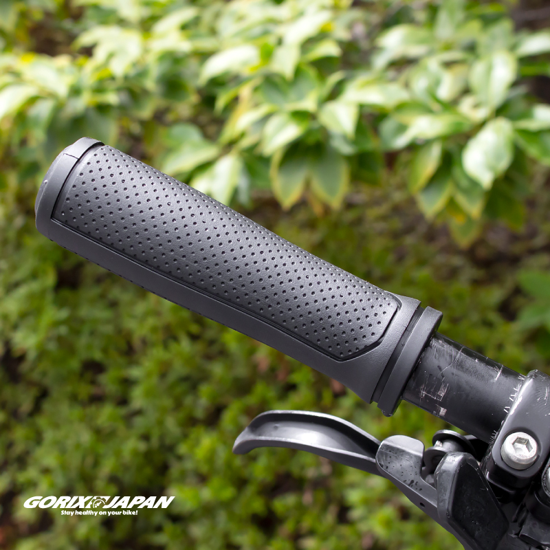GORIX 自転車グリップ ハンドルグリップ (ロング/ショート)(90x125mm