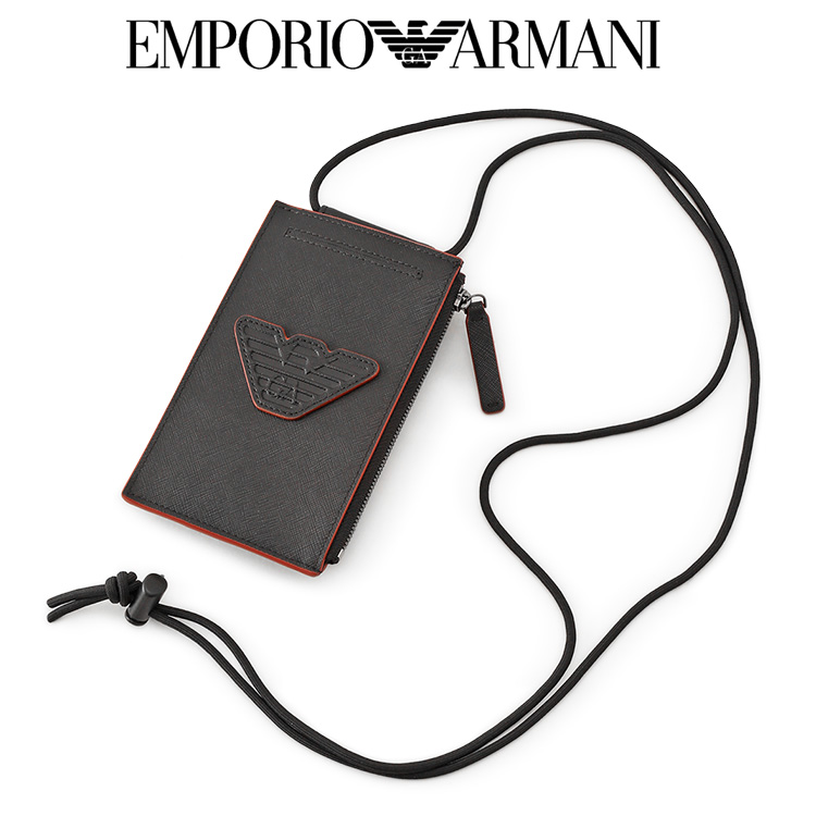 EMPORIO ARMANI アルマーニ スマホケース ショルダーストラップ付き