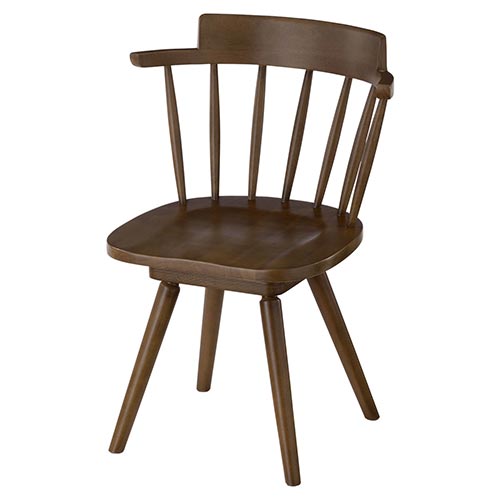 ぼん家具 ダイニングチェア 回転椅子 ウィンザーチェア 肘付き 食卓