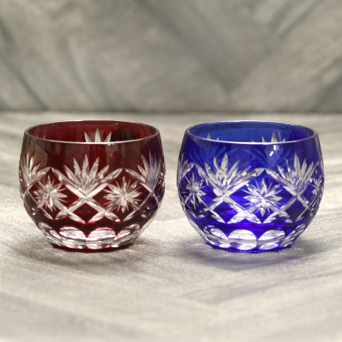 切子グラス ペア ガラス コップ 食器 酒器 日本製 国産 江戸切子 丸
