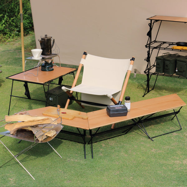 弘益 アウトドア テーブル ウッドトップ 1台 アーチテーブル シングル