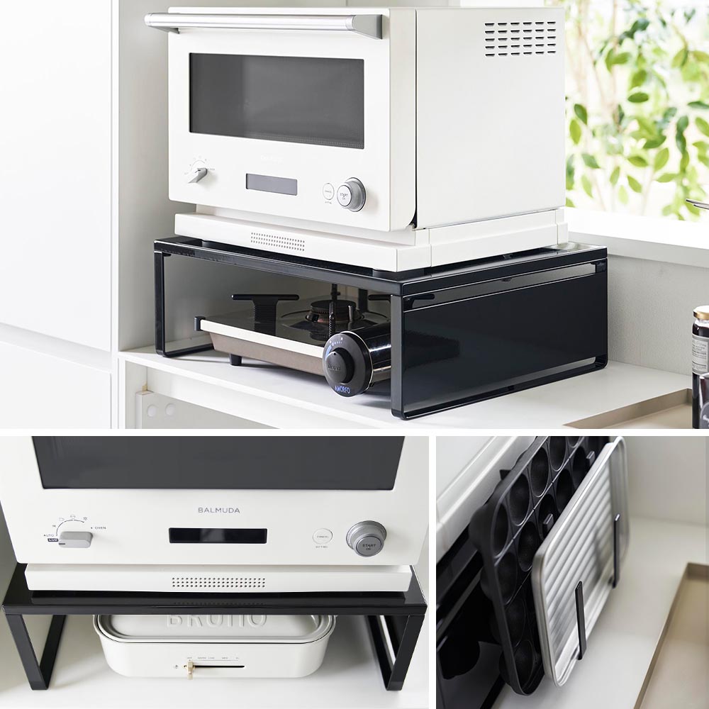 tower タワー 山崎実業 オーブンレンジラック 1442 1443 レンジ下 収納