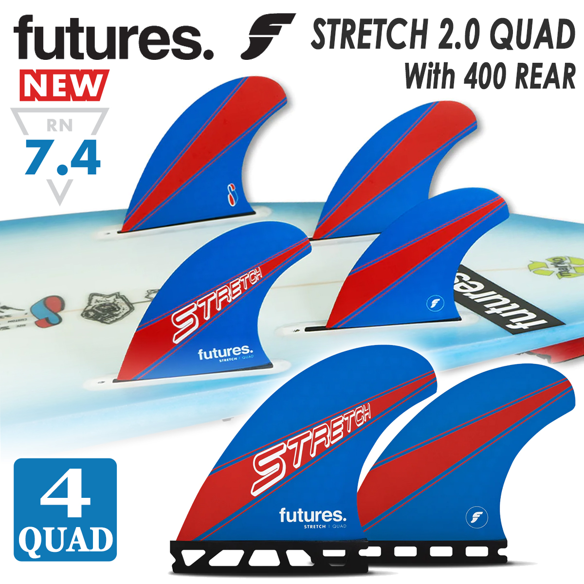 Futures Alpha シリーズ QUADフィン Futures Alpha Quad Rear Fins