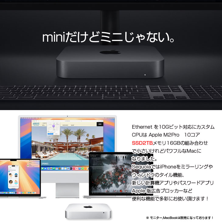 Mac mini Apple MNH73J/A A2686 M2 Pro 2023 小型デスク 選べるOS
