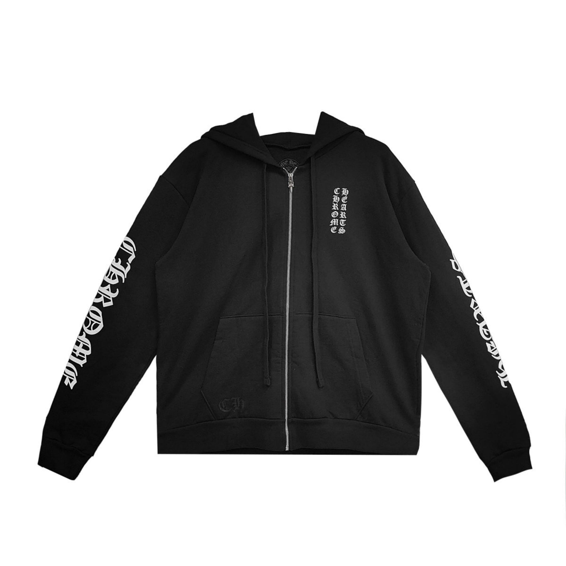 Chrome Hearts FU Eyechart Floral Sleeve Zip Up Hoodie - SRM
