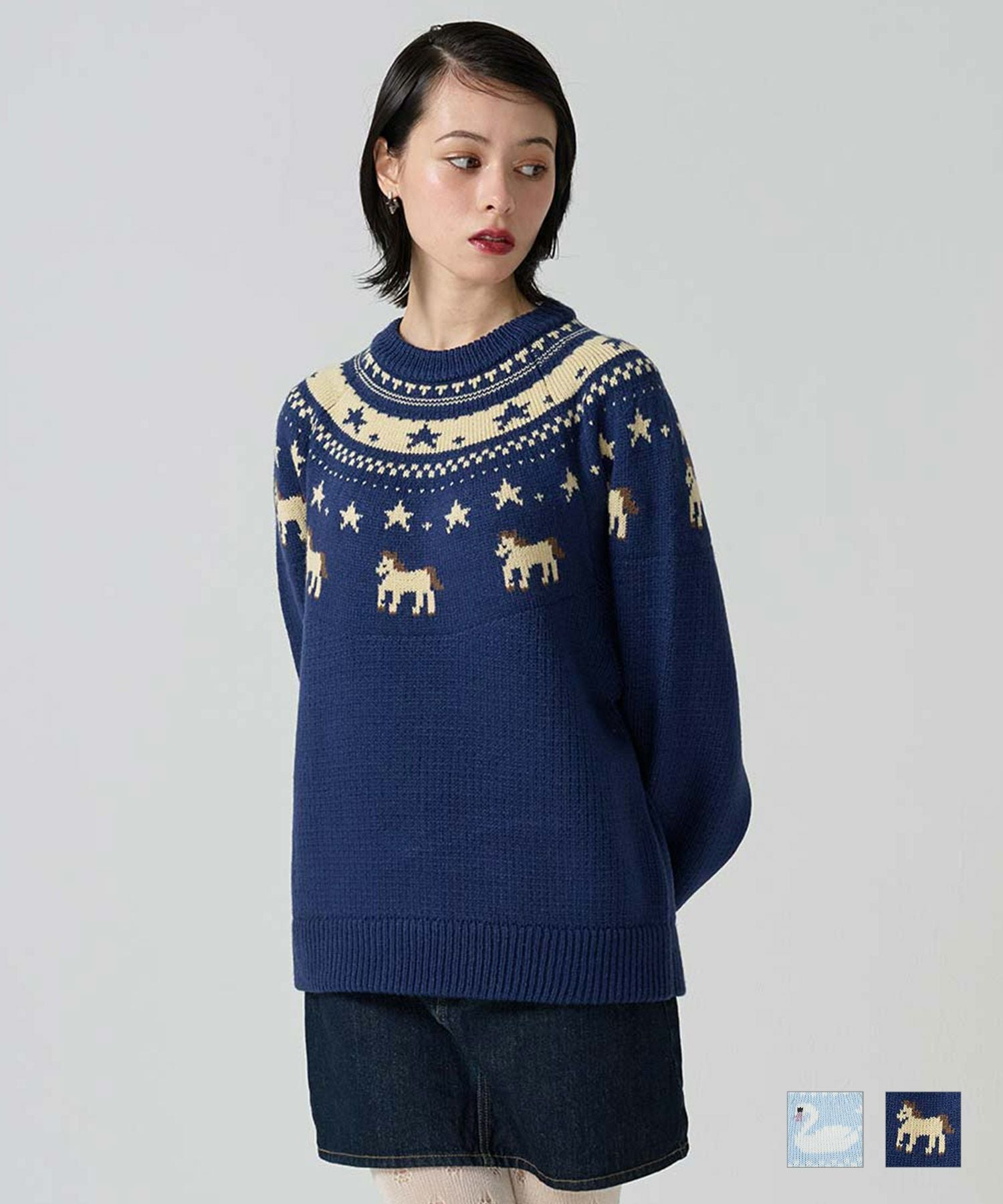 アニマル ノルディックニットプルオーバー TINA：JOJUN 全2色｜tnj441
