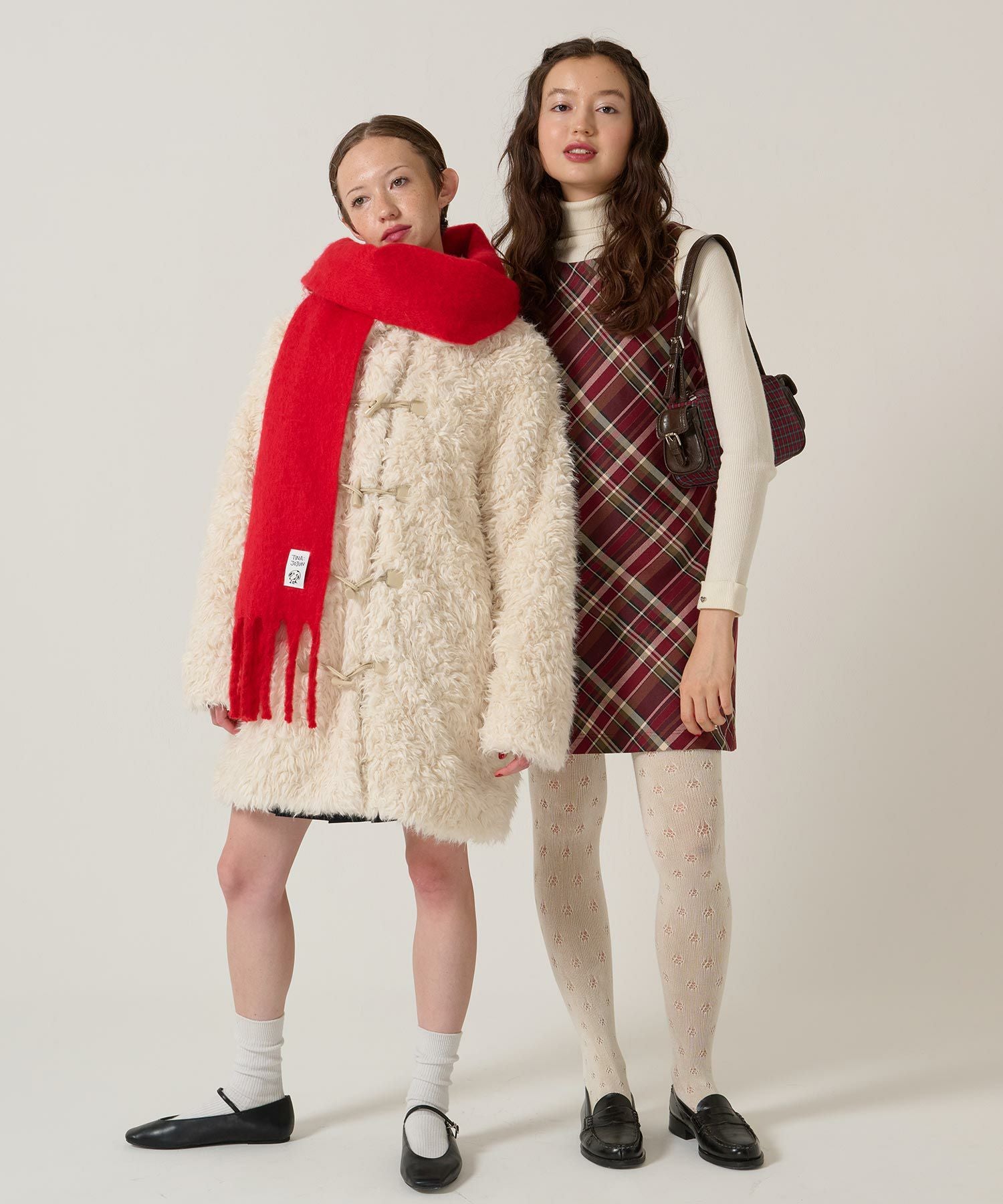 モヘヤライク カラーマフラー TINA：JOJUN 全3色｜tnj941-1111【2