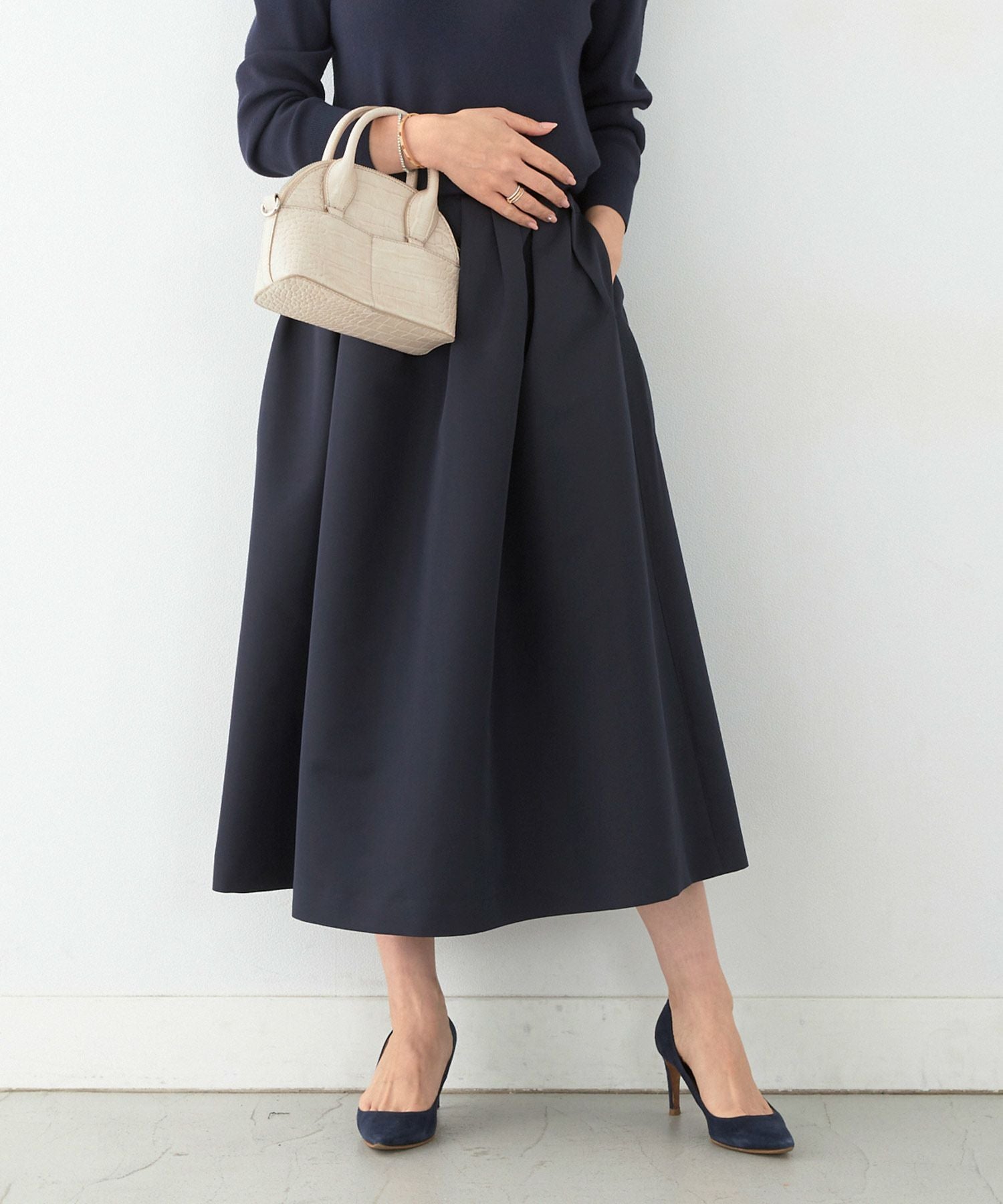 グログラン タック スカート ロング丈 Liala×PG 全5色｜lpg611-1399【7