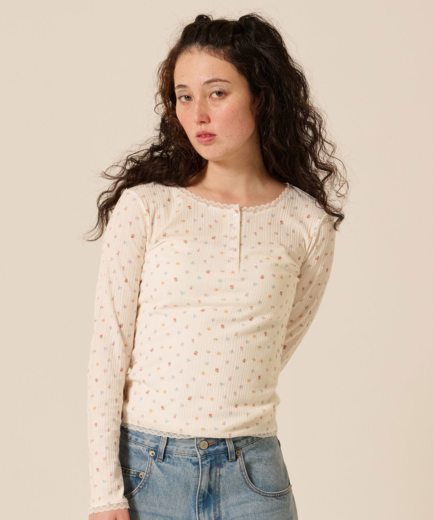 High&Lowウエスト デニムパンツ TINA：JOJUN 全1色｜tnj721-0844【2