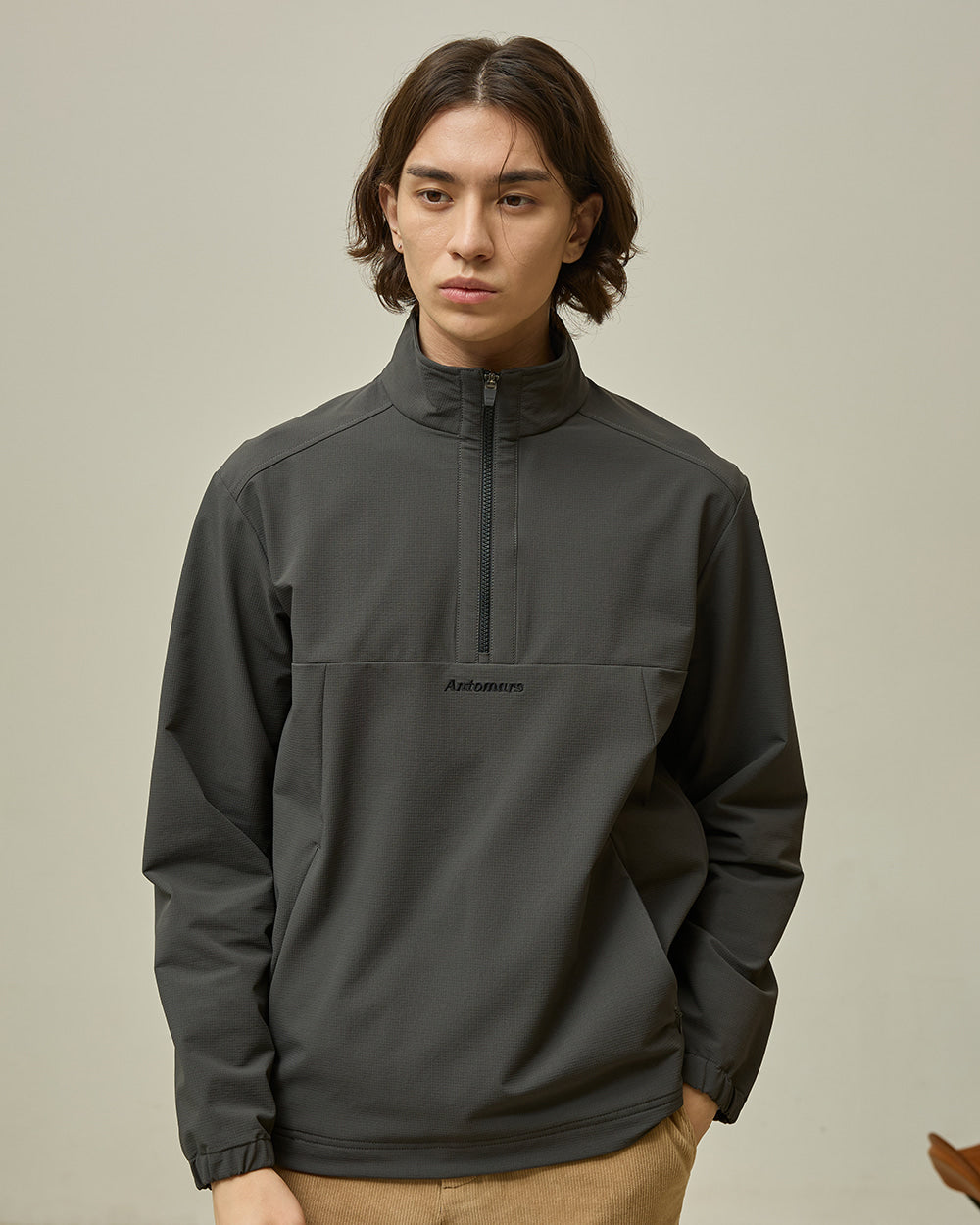 メンズ）リップストップ アノラックジャンパー（チャコール） – SOMUA CLUB