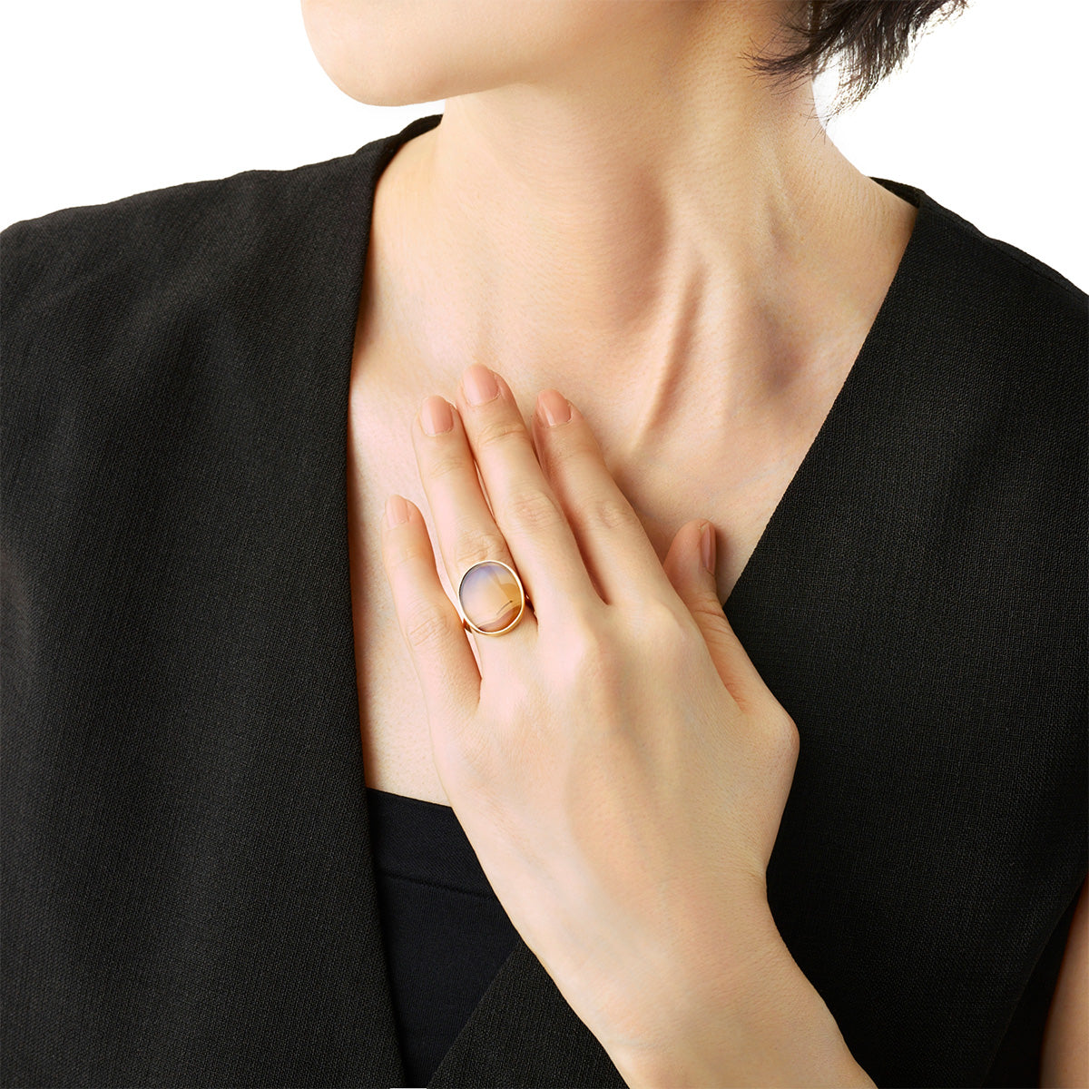 Calmness】ランドスケープアゲートリング [SV925]