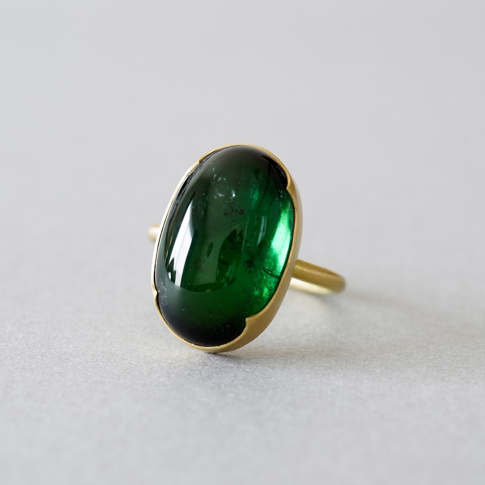 Large Oval Green Tourmaline Ring (Gabriella Kiss) - SOURCE objects
