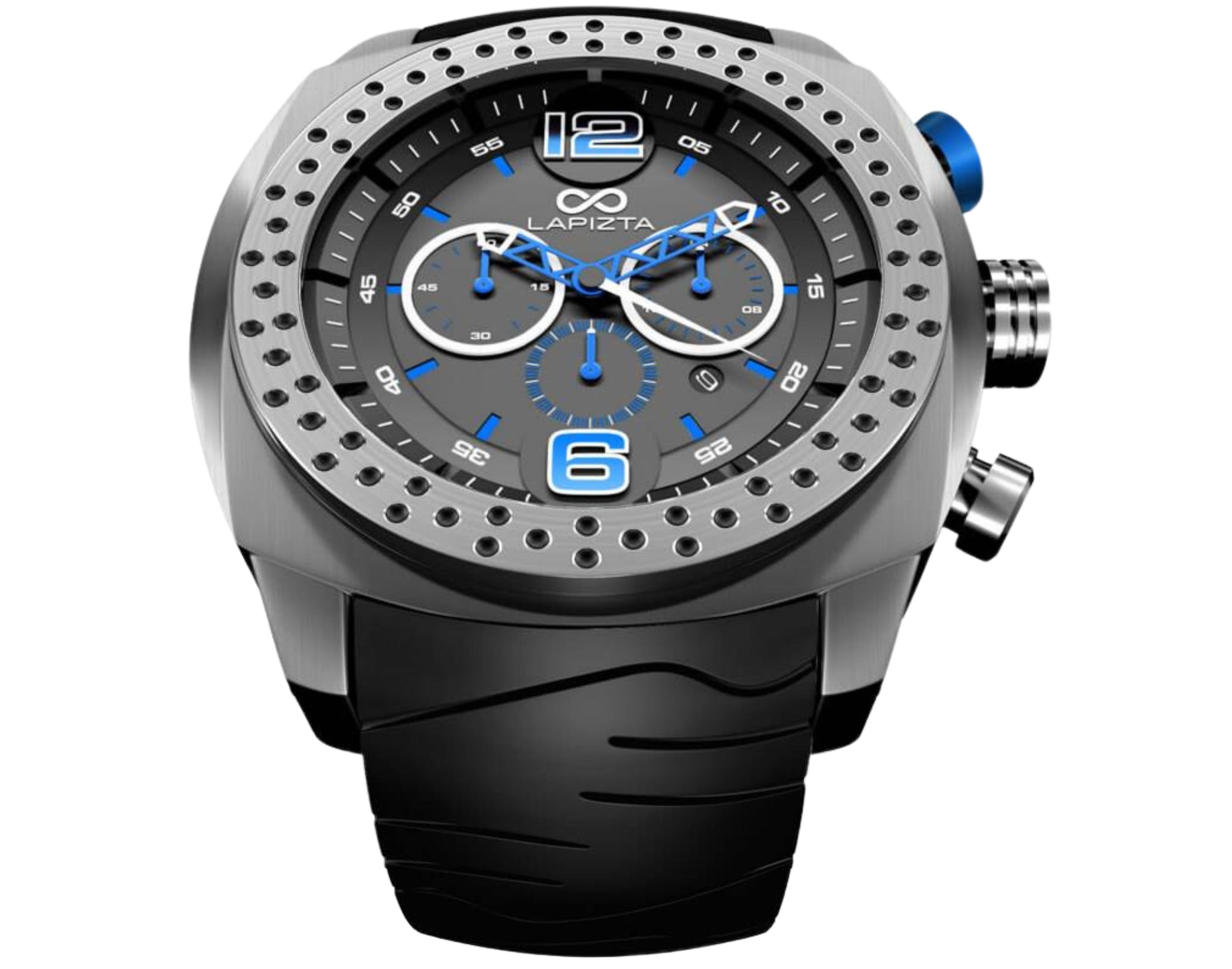 Blue 48MM Chronograph Watch - Lapizta Accentor | Precision Meets