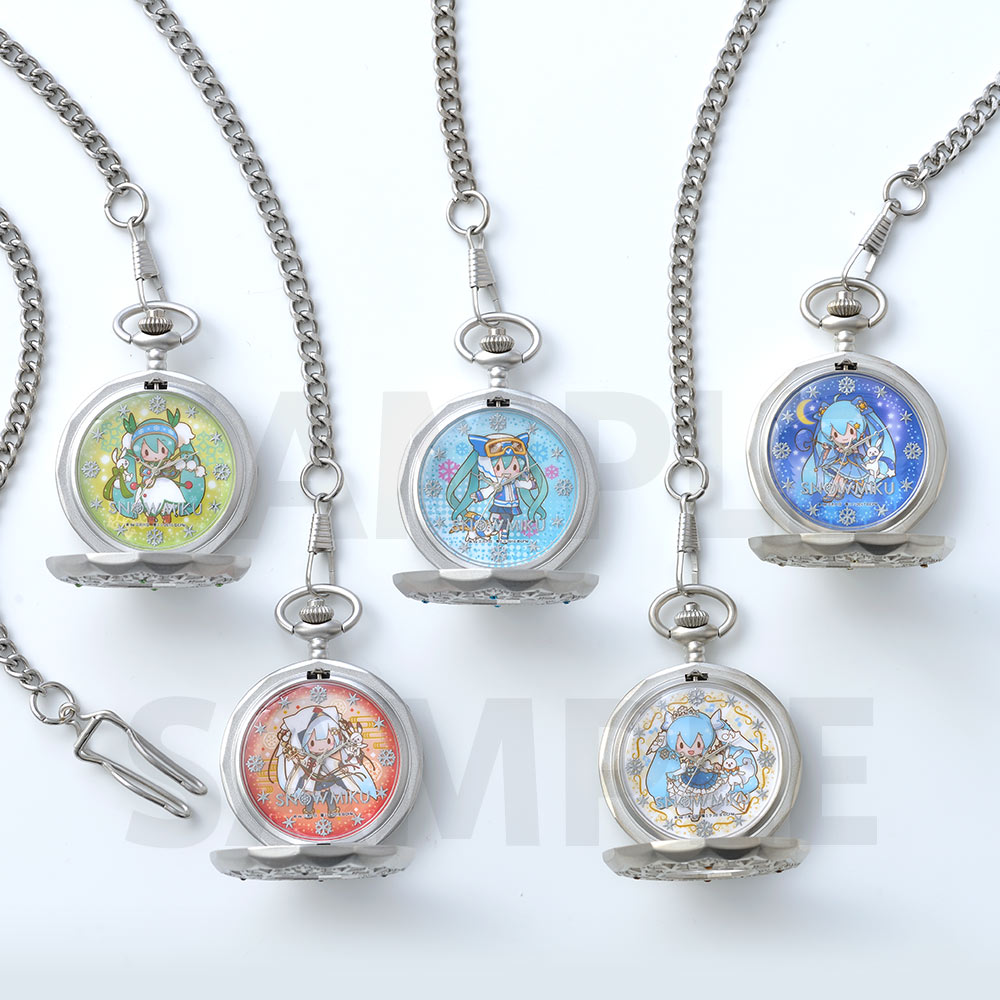グッズ]初音ミクシリーズ プレミアム懐中時計“SNOW MIKU 2015-2019