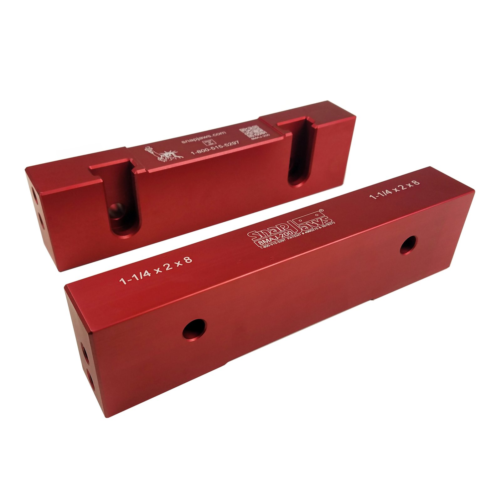 8MAJ-200 8″ Aluminum Jaws 2 x 1-1/4 x 8 - SnapJaws