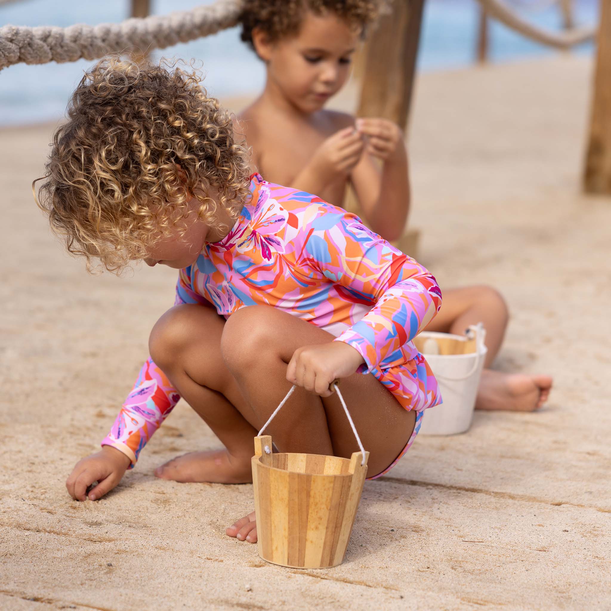 Blooming Sunset Sustainable LS Skirt Surf Suit | Snapper Rock