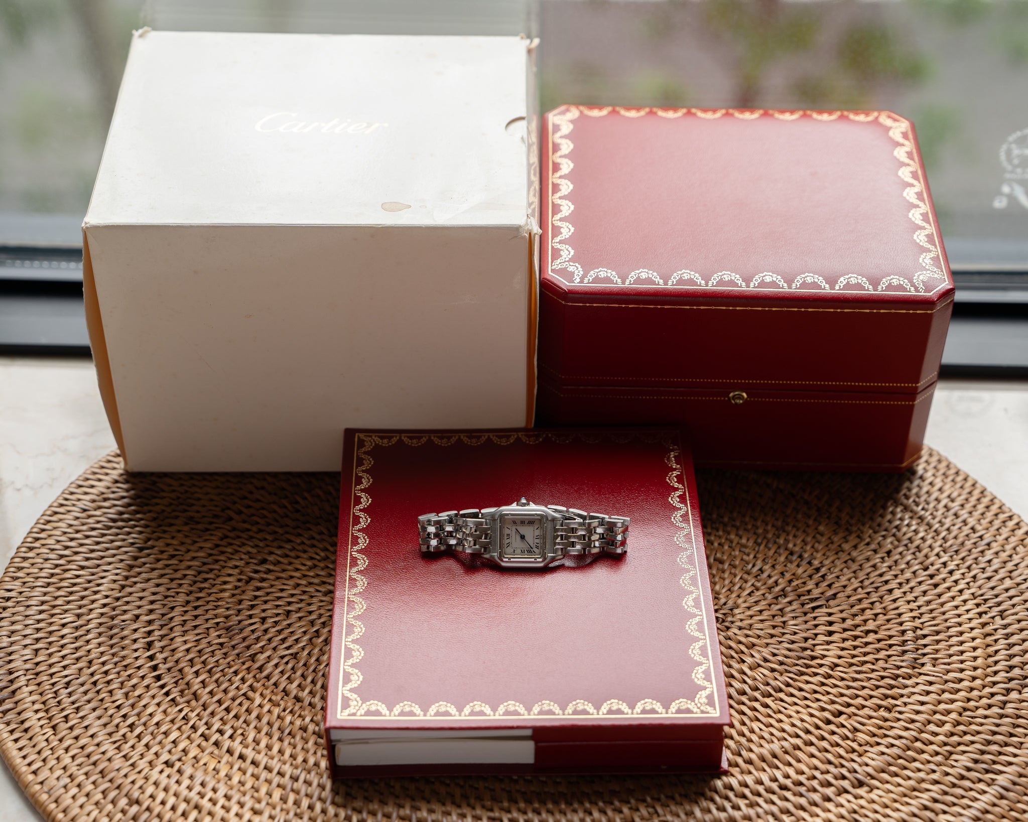 カルティエ パンテール SM スチール製 Ref. 1320、箱と書類付き