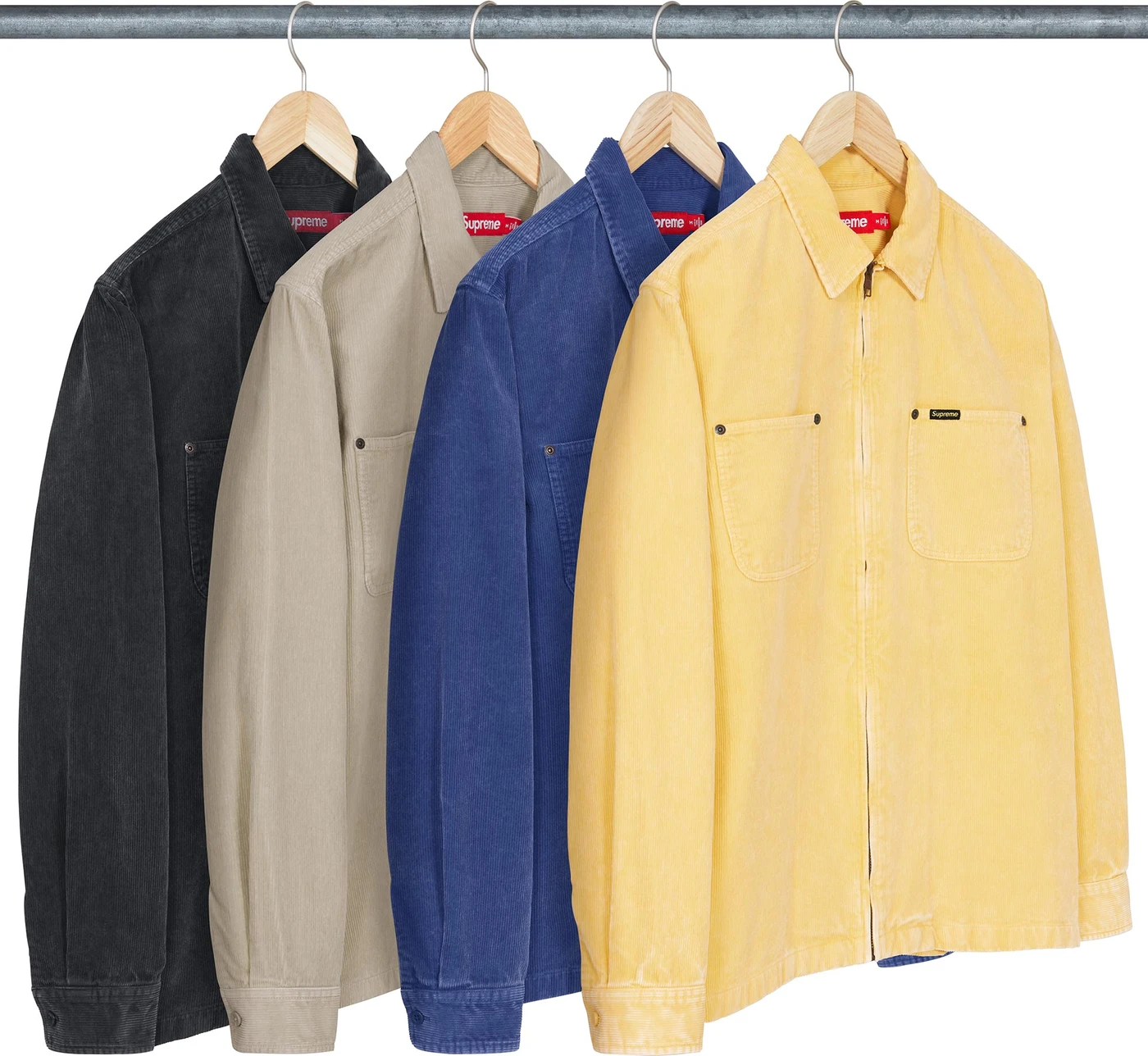 Washed Corduroy Zip Up Shirt | Supreme 24ss