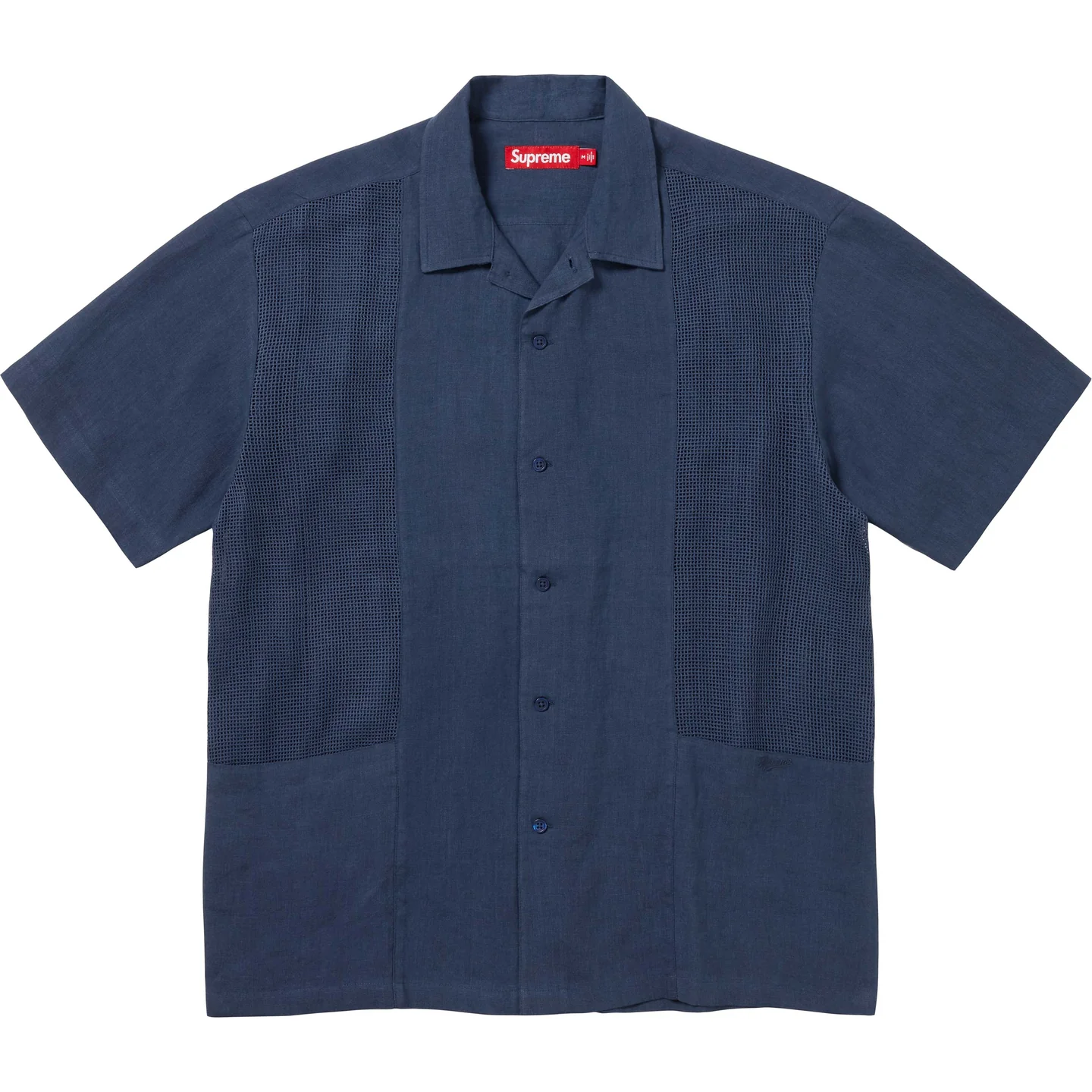 Mesh Panel Linen S/S Shirt | Supreme 24ss