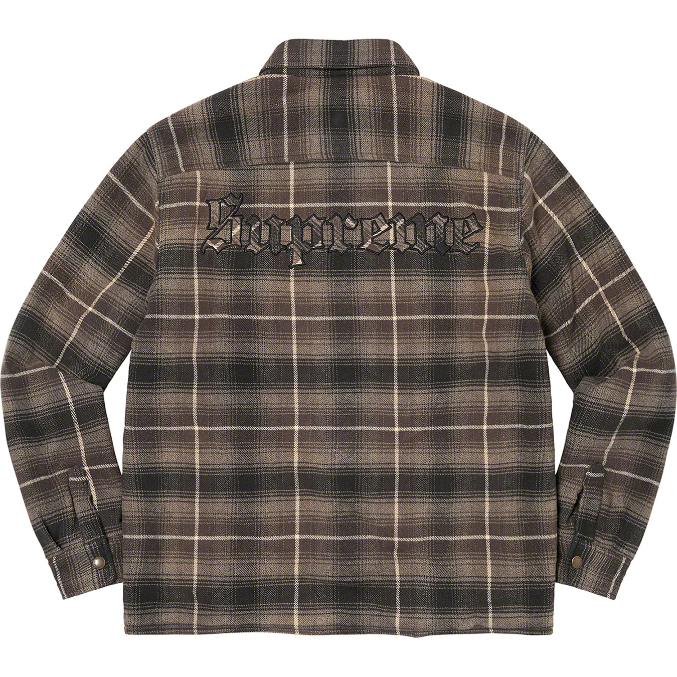 Faux Shearling Lined Flannel Shirt | Supreme 22fw