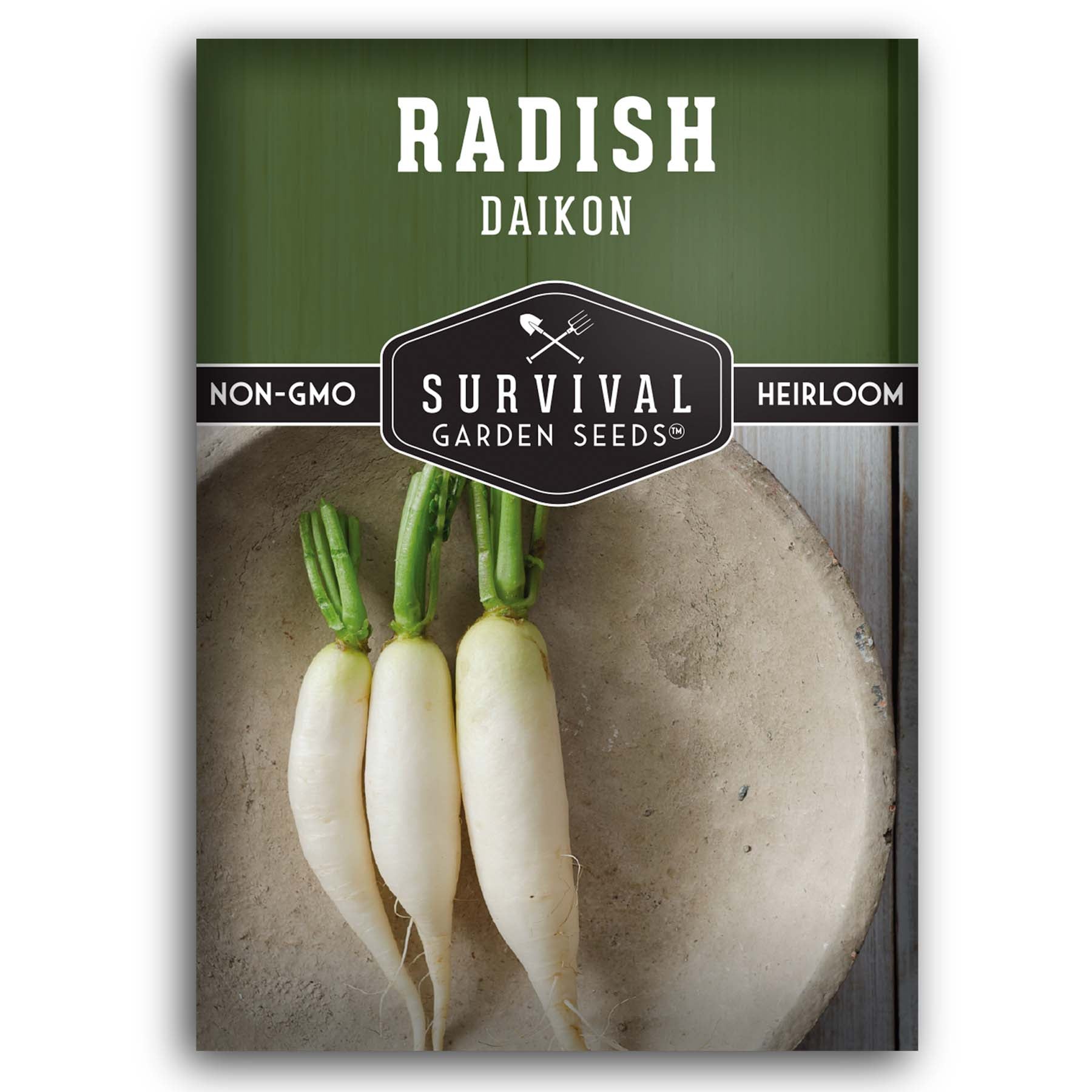 Daikon Radish Seeds | White Radish – SurvivalGardenSeeds