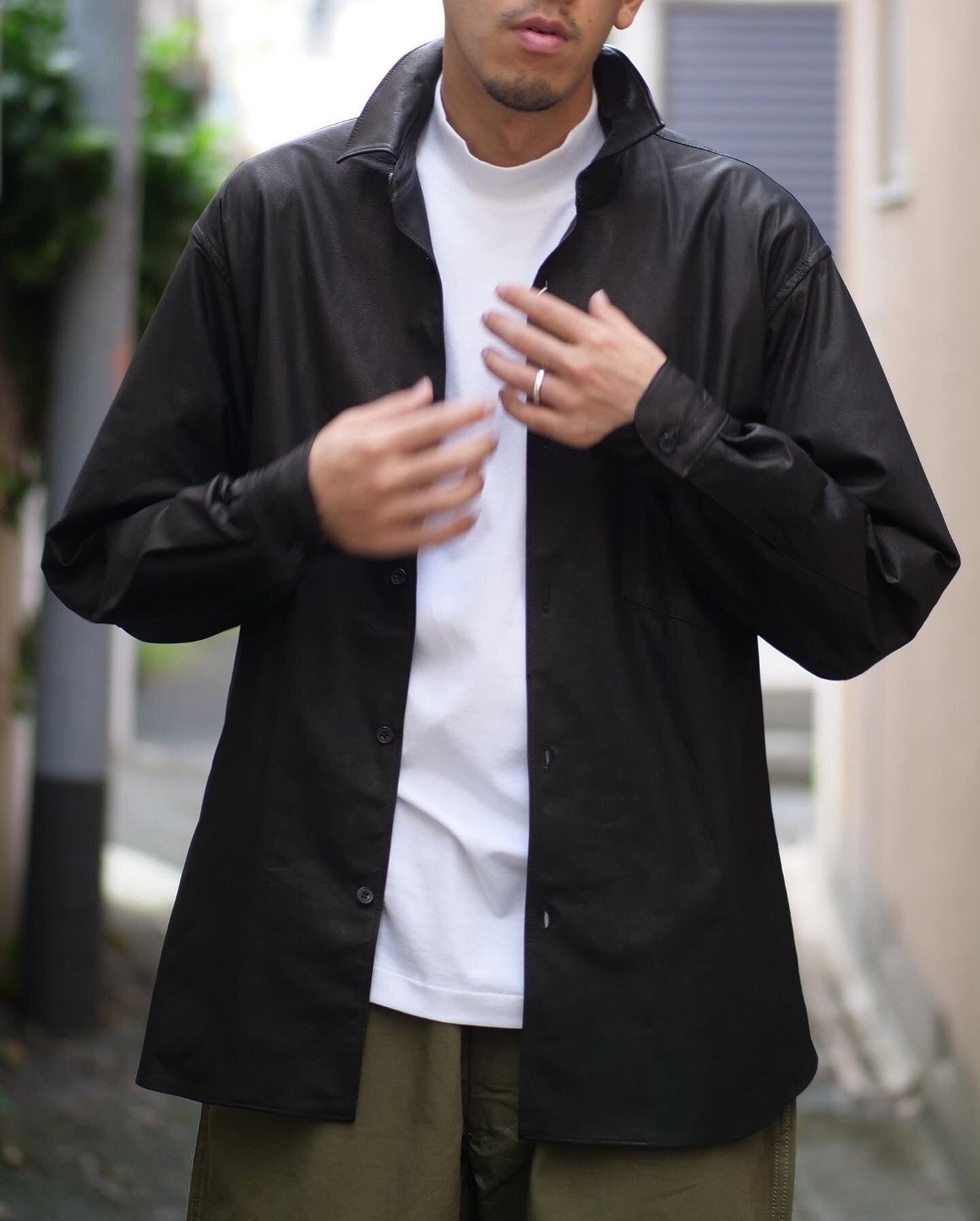 COMOLI レザーコモリシャツ | Belluria