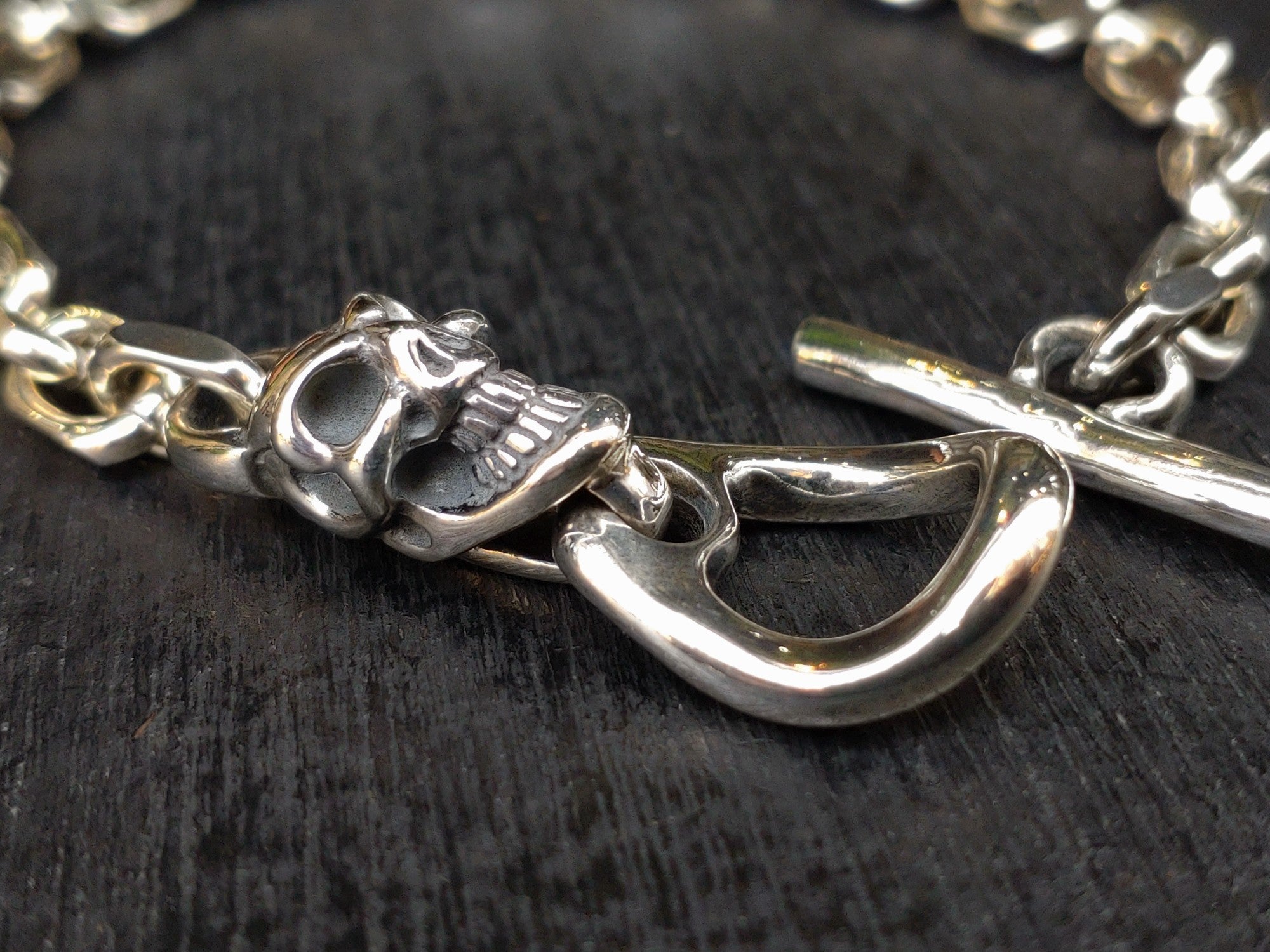 BWL / SQUARE CHAIN LINK w/ANIMAL HEAD BRACELET | BILL WALL LEATHER