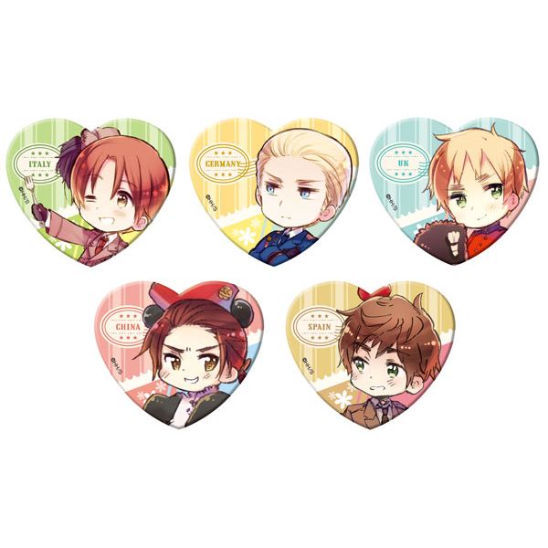 アパレル: ヘタリア World☆Stars ハート型ラメアクリルバッジ Vol.1
