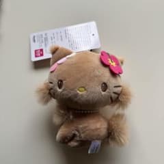 日焼けキティ〉 ストラップ ハイビスカス花飾り付き - メルカリ