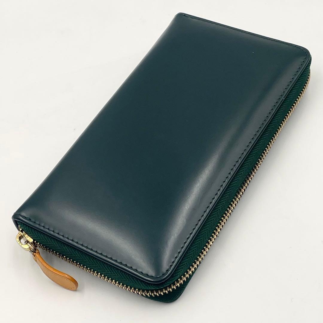 ETTINGER エッティンガー ラウンドファスナー 長財布 レザー 緑