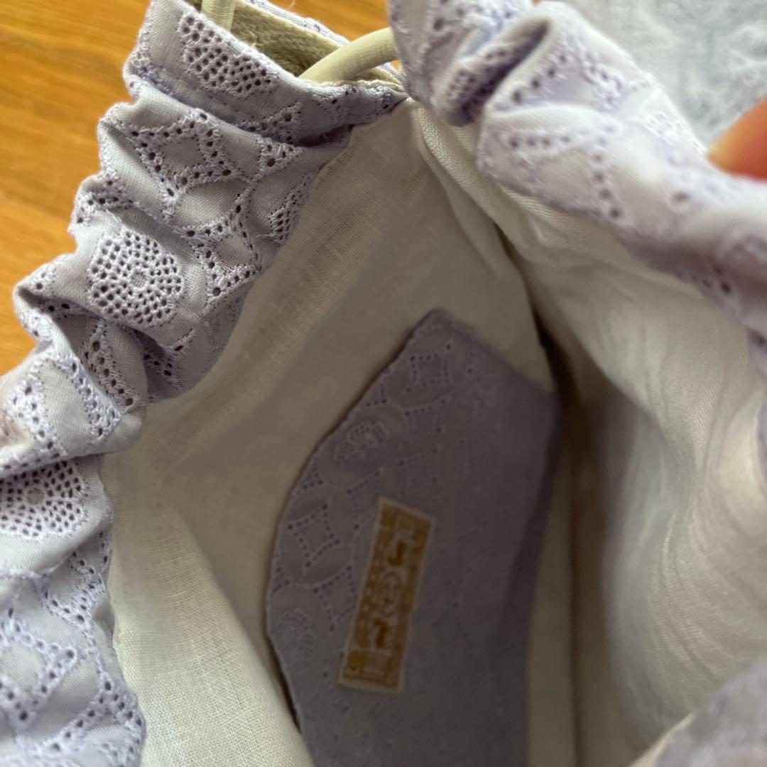 中川政七商店 亜麻の花七宝刺繍巾着バッグ 新品 - メルカリ