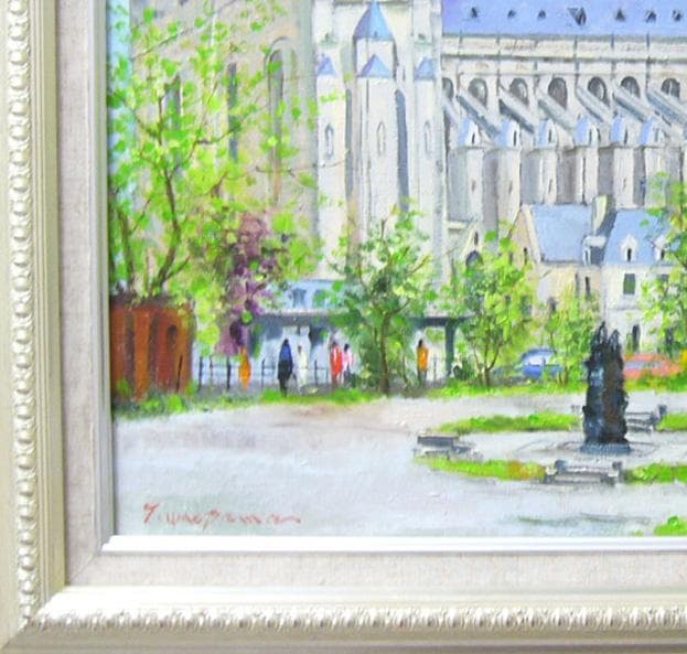 絵画 梅沢民雄 肉筆油絵 風景画 ノートルダム大聖堂 - メルカリ