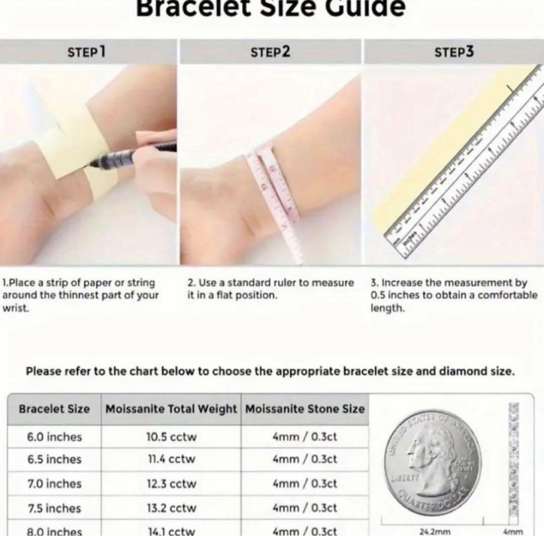 永遠の輝き】10ctモアサナイト テニスチェーンブレスレット／S925