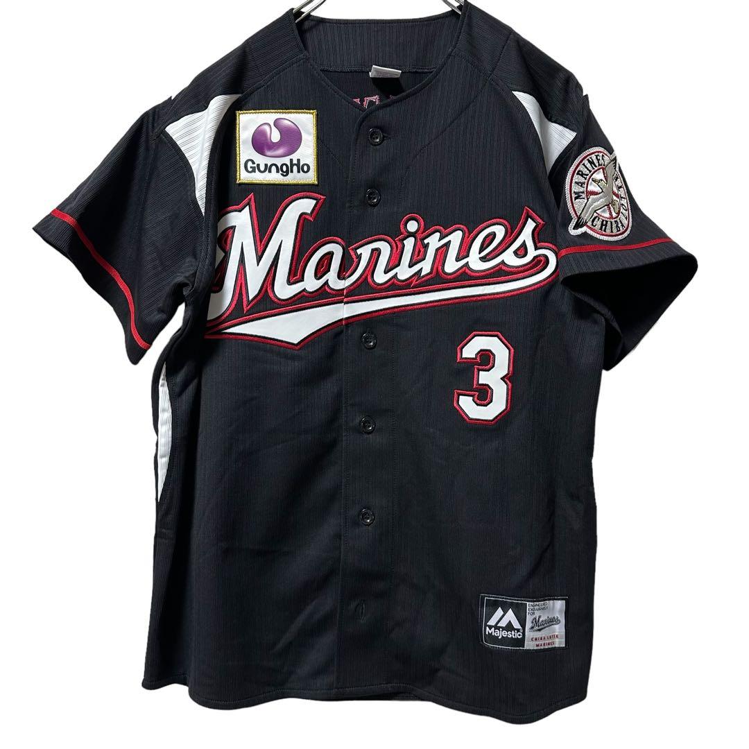 千葉ロッテマリーンズ 角中勝也 3番 レプリカユニフォーム M - メルカリ
