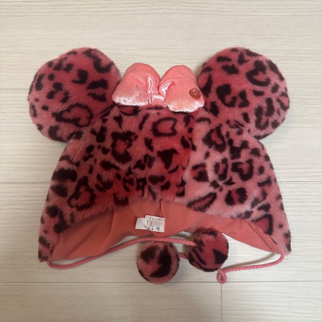 ミニーファンキャップ ピンクヒョウ柄 - メルカリ