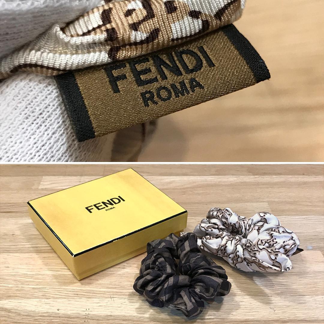 yuki様の 超美品 フェンディ FF柄 FFカーリグラフィ シュシュ 2個セッ