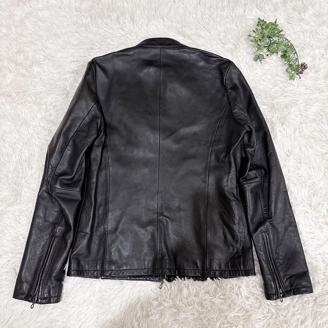 ゴスタールジフーラムレザーライダースジャケット48XLサイズブラック黒