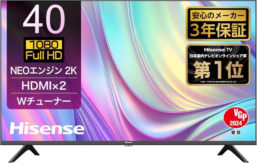 ハイセンス 40V型 40E30K フルハイビジョン 液晶 テレビ VAパネル 31t4C5HelpL._AC_UF350,