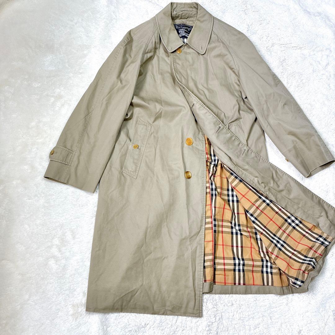 ヴィンテージ バーバリーズ ステンカラーコート ノバチェック L位