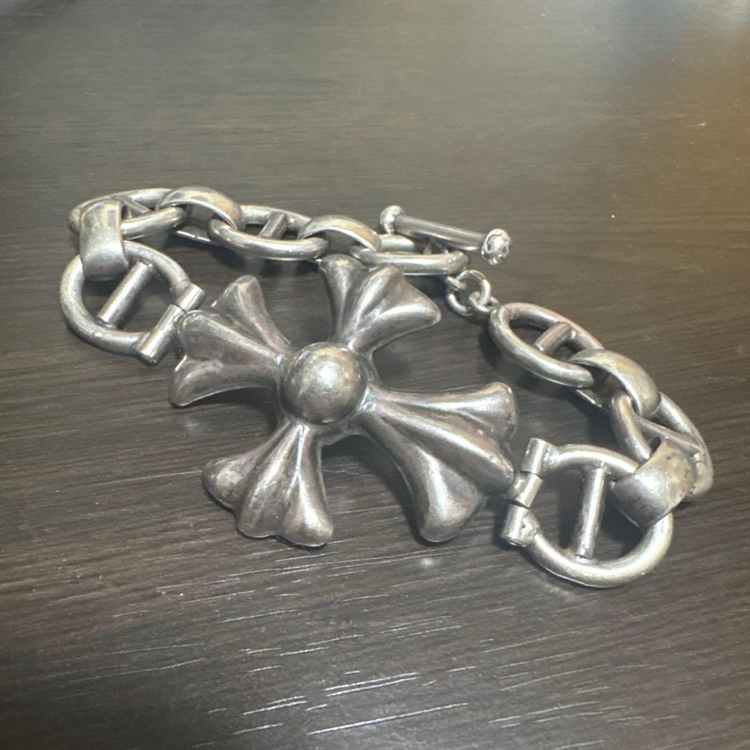 「vintage」メキシコ製silver925刻印　クロスブレスレット お 得 な 通販 サイトファッション - 「vintage」メキシコ製silver925