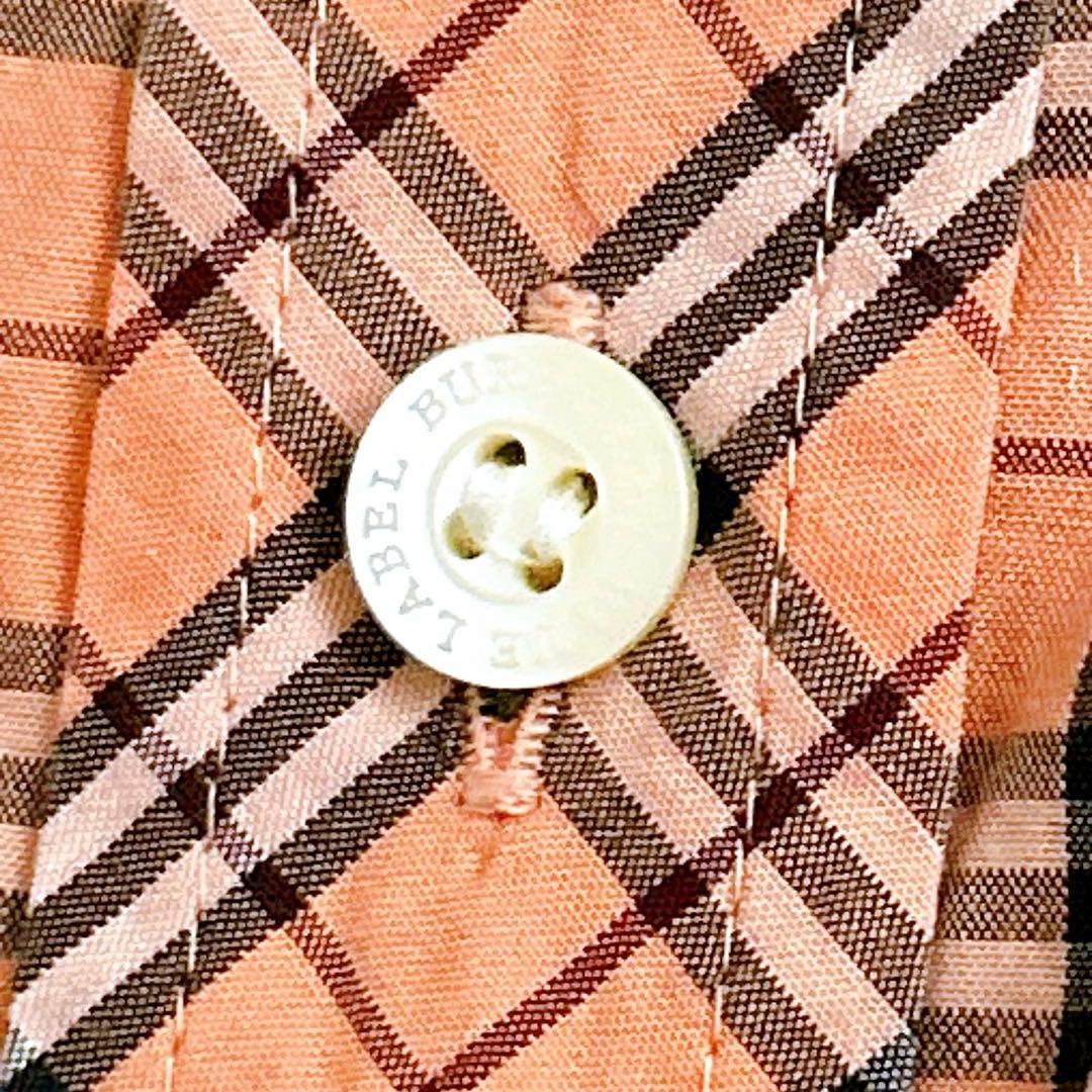 Burberry ブルーレーベル ノバチェック ブラウス 長袖 オレンジ 38