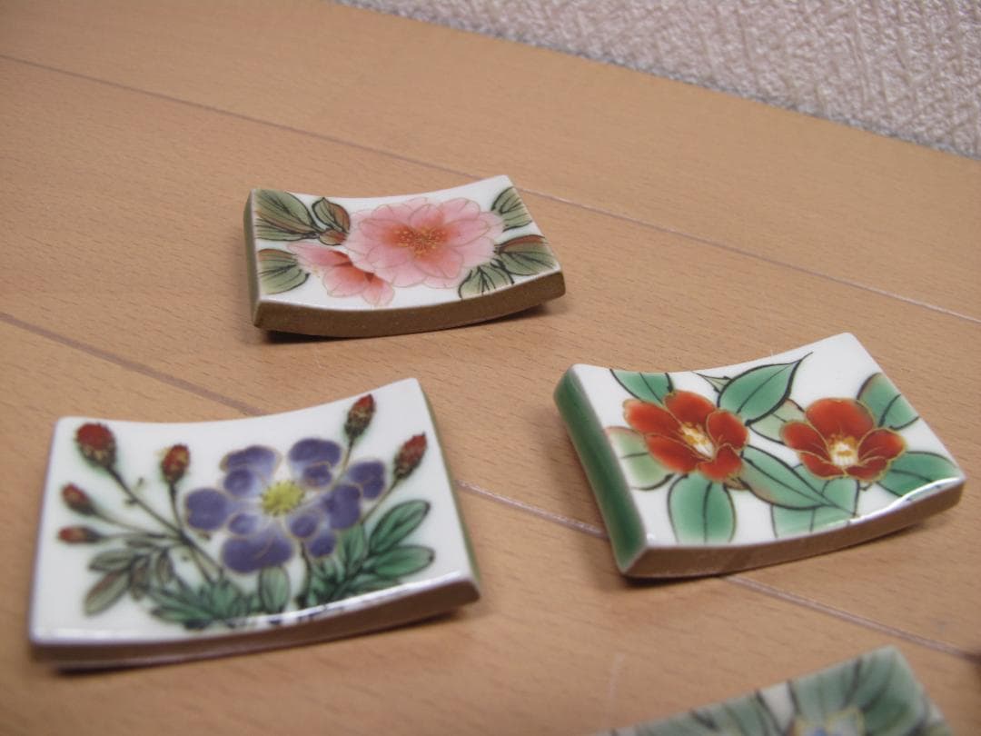 陶あん京焼清水焼 伝統工芸色絵付け 箸置き 5個おまとめ - メルカリ