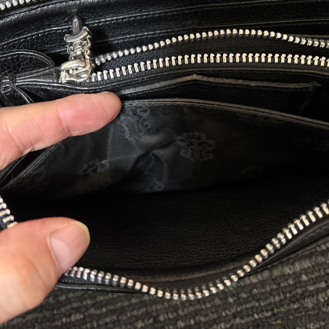 クロムハーツ REC F ZIP レザープレート RINKAN 黒レザー長財布 - メルカリ