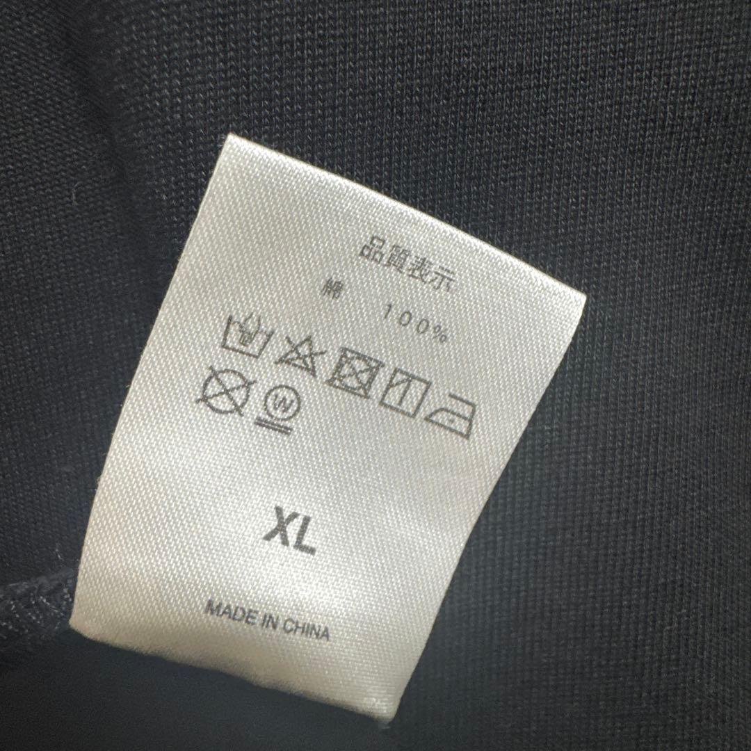 【XL】CVLTE 刺繍ロゴ ブラック Tシャツ 古着