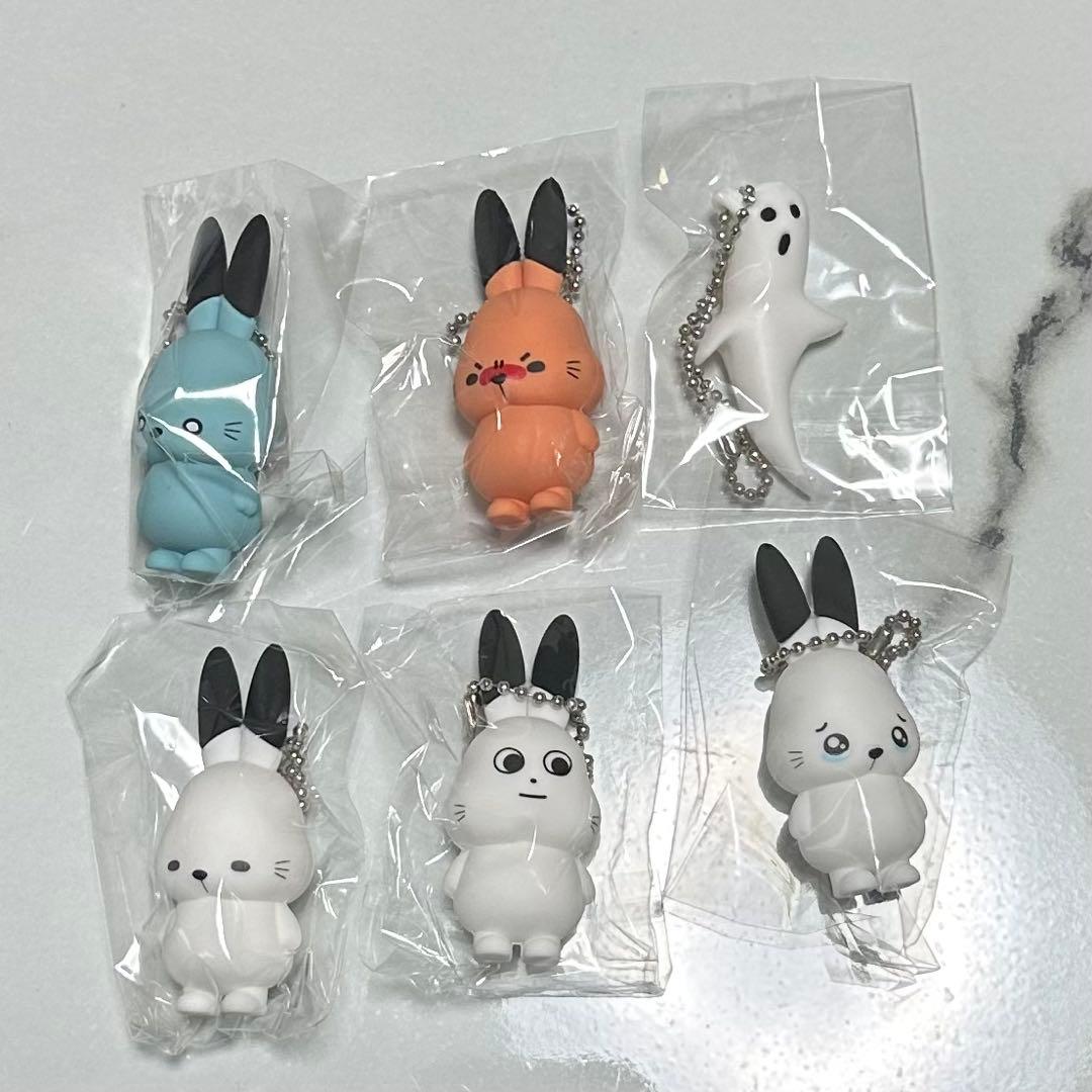 ドコムス ドコうさ ガチャ マスコットキーホルダー 全6種コンプセット