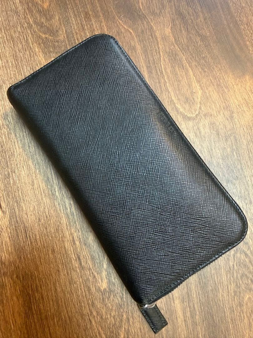 まさPRADA ブラック レザー 長財布　収納多め 楽天市場】プラダ PRADAラウンドファスナー長財布オーガナイザー 三角